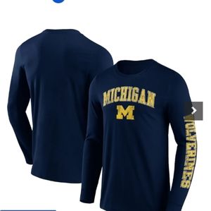 Michigan Wolverines Fanatics Branded Distressed Arch Over Logo 2.0 Long Sleeve M